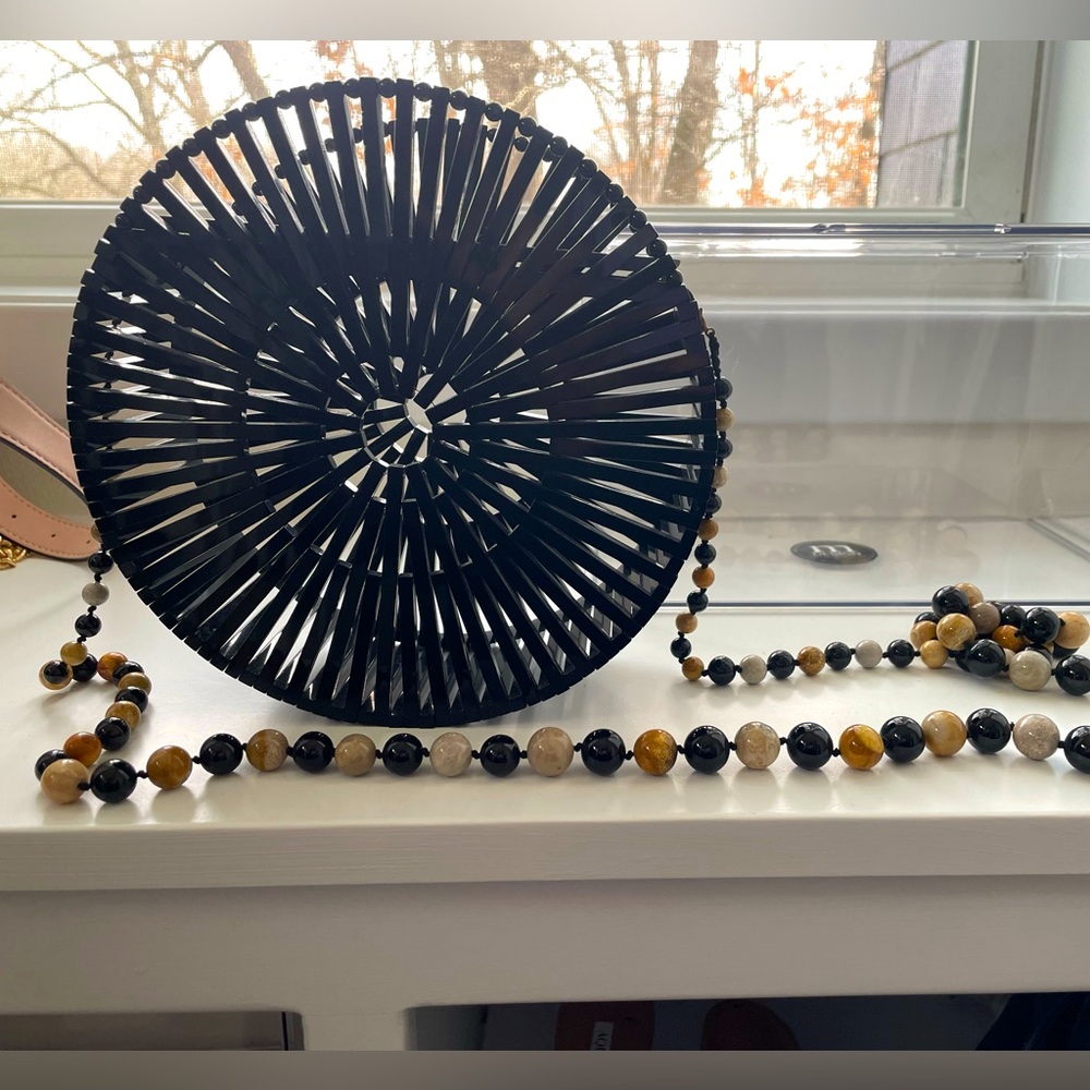 Cult Gaia Black Luna Acrylic Bag